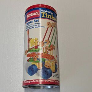 Vintage The Original Tinkertoy Super Set by Playskool 112 Pieces